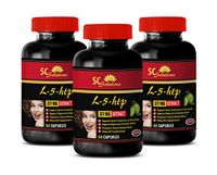 Stress Relief Vitamins for Men - L-5-HTP 377 MG - GRIFFONIA SIMPLICIFOLIA Extract - griffonia simplicifolia - 3 Bottles (180 Capsules)