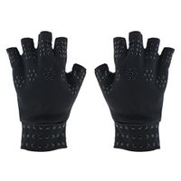Black Arthritis Gloves Compression Fingerless Gloves Magnetic Anti-Arthritis Therapeutic Fingerless Gloves Hand Pain Heal Joints Relief