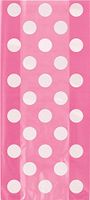 Hot Pink Polka Dot Cellophane Bags, 20ct