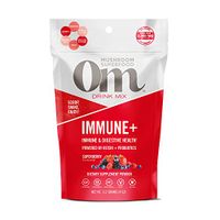 Om Mushroom Superfood Drink Mix, Immune Plus, SuperBerry, 4 Ounce (18 Day Supply), Reishi & Probiotics, Immune Support Supplement