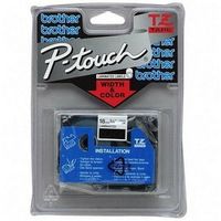 Brother 3/4 Inch x 26.2 Feet Blue on White for P-Touch (TZ243)