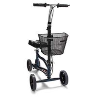 Knox Gear Foldable Steel Framed Knee Walker with Double Brakes and Basket