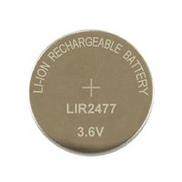 2Pcs GES LIR2477 3.6V Li-ion Rechargeable Coin Button Battery