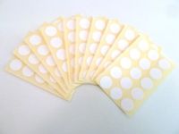 Minilabel Pack Of 150 , 15mm Round , White Paper Labels , Permanent Adhesive Circle Stickers Plain Multi Purpose Sticky Dot Labels