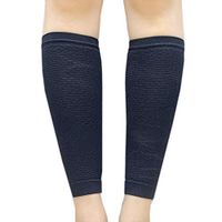 EXIO Calf Compression Sleeve, 1 Pair – Seamless Tech Leg Supports 20-35mmHg for Shin Splint, Relieve Calf Pain, Swelling, Varicose Veins for Men Women (Black, S-M(10~13 inches))
