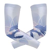 LEVEIS Love Dolphins Arm Sleeves UV Protection for Men Women Sunblock Protective Gloves Running Golf Cycling Driving Long Arm Cover 1 Pair