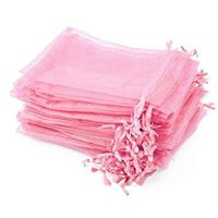 Yansanido 100 Pack (13cm x18 cm) Pink Organza Gift Bags Baby Shower Wedding Party Favor Bags Jewelry Pouches Wrap (5x7inches Pink)