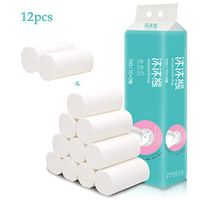 eiaagi Affordable Ultra soft Toilet Paper, 4 ply Solid 12 Rolls Paper 100% Natural Wood Pulp Toilet Paper Bath Tissues Paper Towels Tissue, White Primary Color