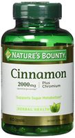 Nature's Bounty Cinnamon 2000mg Plus Chromium, Dietary Supplement Capsules 60 ea
