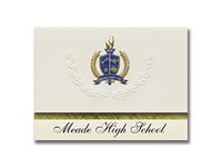 Signature Announcements Meade High School (Meade, KS) Graduation Announcements, Presidential style, Elite package of 25 with Gold & Blue Metallic Foil seal
