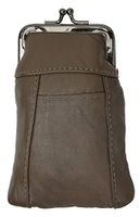 New Design Genuine Leather Cigarette Case with Lighter Pouch By Marshal (Dark Brown)