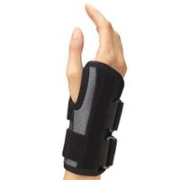 Champion Wrist Splint, Universal Fit, Maximum Support, Airmesh Fabric, Black, Medium (Right Hand)