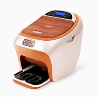 Foot tub Foot Massagers Footbath Foot Bath, Electric Massage Bucket Automatic Heating Pedicure Machine Home Thermostatic deep Barrel Massage Tools (Color : Gold, Size : 59.64553cm)
