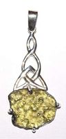 Moldavite Sterling Silver Pendant Celtic Design C02