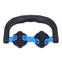 Airpow Muscle Roller Equipment - Handheld Foot Leg Calf Massager Acupressure Roller for Stress Pain Relief D-Shaped - Portable Body Massage Rollers for Deep Tissue Pain Relief (Blue)