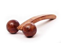 Wooden Hand Roller Massager With Round Wheels and Backstroke Massager, Spa at Home, Health & Personal Care, wooden Back Massager, Massage & Relaxation, Manual Massage Tools for Stress