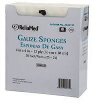 Cardinal Health Sterile Gauze Sponge 4" x 4", 12 Ply (25-2's/Tray) (Box of 25 Each)
