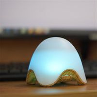 Portable Essential Oil Diffuser Aromatherapy Air Purifier Mini USB Aroma Diffuser 7 Color LED Light for Home Bedroom Spa (Dark Wood)