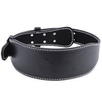 Nachvorn PU Weightlifting Belts for Men and Women, Adjustable with Buckle, Back Support for Lifting, Black L
