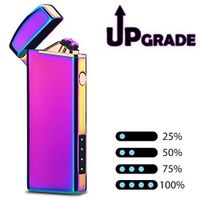 Windproof Arc Lighter X Plasma Lighters Rechargeable USB Lighter Electric Lighter Candle Lighter-with LED Display Power (Magic)