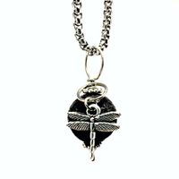 Diffuser Necklace Lava Stone Stainless Steel Dragonfly