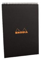 Rhodia Wirebound Black - Lined 8 1/4 x 11 1/4 Notebook - R185019