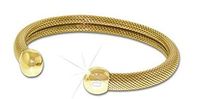 QRay Q2 Milano Mesh Goldtone Bracelet SIZE LARGE Q.Ray Q-Ray Q Ray