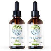 PAU d'Arco B120 (2pcs) Alcohol-Free Herbal Extract Tincture, Super-Concentrated Wildcrafted PAU d'Arco (Tabebuia Impetiginosa) Dried Bark (2x4 fl oz)