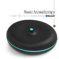 Bluetooth Speaker&Essential Oil Diffuser 400ml, Night Light with Mini Humidifier 4 in 1-Rich Bass with Speakers,V4.0 Wireless,Black-for Home, Kids Room, Bedroom, Shower by Aromacare