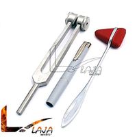 LAJA Imports Set of 3 Pcs Reflex Percussion Taylor Hammer + Penlight + Tuning Fork C 128