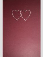 Red Dotted Double Hearts Valentine's Note Cards w/ Envelopes