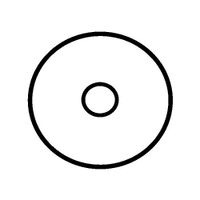 Rena Tabs / Wafer Seals, 13/16" Circle (Center Hole), Clear Film, for UT-361, T350, Box of 25,000 (fanfolded)