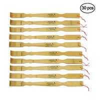 BambooMN 30 Piece 17.5" Logo Traditional Bamboo Back Scratchers for Instant Reliefs on Itchy Back