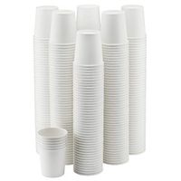 NYHI 100-Pack 6 oz White Paper Disposable Cups - Hot/Cold Beverage Drinking Cup for Water, Juice, Coffee or Tea - Ideal for Water Coolers, Party, or Coffee On the Go'