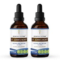 St. John's Wort Tincture Alcohol-Free Liquid Extract, Organic Saint John's Wort (Hypericum Perforatum) Dried Herb (2x4 FL OZ)