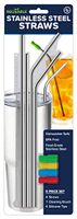 Reusable Stainless Steel Straws Variety 2 Pack Bundle (8 Straws Total)