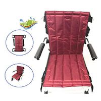 UUK Transfer Belt, Hemiplegia Care, Multi-Purpose Shoulder Type, Shift Pad, Bed Moving Belt (4 Handles - Dark Red)