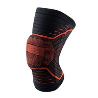 BravoFit Pro Knee Brace - Knee Compression Sleeve with Silicone Pad and Elastic Metal Side Bars for Sports, Injury Recovery