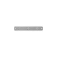 Three By Three Seattle Mini Magnetic Strip Bulletin Board Stainless with 3 Large Magnets-(31204)