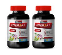 Stress Killer - Stress Relief B and C Complex - Anxiety Relief - Sleep Quality Boost - Natural Solution - Passion Flower Bulk - 2 Bottles (180 Tabs)