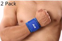 Wrist Brace Compression Wrist Strap Support for Carpal Tunnel, Arthritis, RSI, TFCC Tear, Tendonitis and Sprains for Weak and Sore Wrists by Velpeau Adjustable (Blue 2Pack)