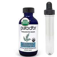 PURA D’OR Frankincense Essential Oil (4oz / 118mL) USDA Organic 100% Pure & Natural Therapeutic Grade Diffuser Oil For Aromatherapy, Relaxation, Skin Therapy, Immune & Nervous System Support