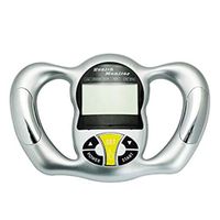 YHNUJMIK Electronic Body Fat Measuring Instrument, Body Fat Monitor Hand Held Body Mass Index with LCD Display Tester Analyzer BMI Fat Analysis (Sliver)