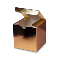 Metallic Gold Gift Boxes 6" X 4 1/2" X 4 1/2" | Quantity: 100