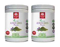 Blood Pressure Supplement Natural - Alfalfa Organic Grass Powder - Organic Alfalfa Supplement - 2 Cans 16 OZ (112 Servings)