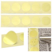 Gold Foil Stickers,Yoption 200 Pcs Embosser Stamp Sealing Blank Certificate Self-Adhesive Stickers,Perfect for Certification,Graduation,Notary Seals,Corporate Seals,and Personalized Monogram Emboss