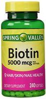 Spring Valley - Biotin 5000 mcg, 240 Softgels