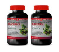 Female Energy suplement - Black MACA 1000 MG - Premium Herbal Supplement - maca Root Supplement for Women - 2 Bottles 180 Vegetable Capsules