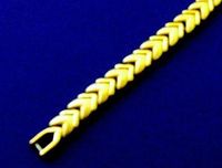 Cupid Magnetic Stainless Gold/Silver Tone Bracelet, 7"