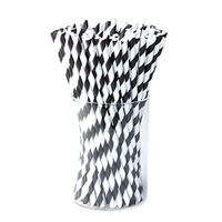 100-pack Paper Drink Straws Biodegradable - Value Pack Eco-frendly Straws Bulk with for Party Supplies | Birthday | Wedding | Baby Shower